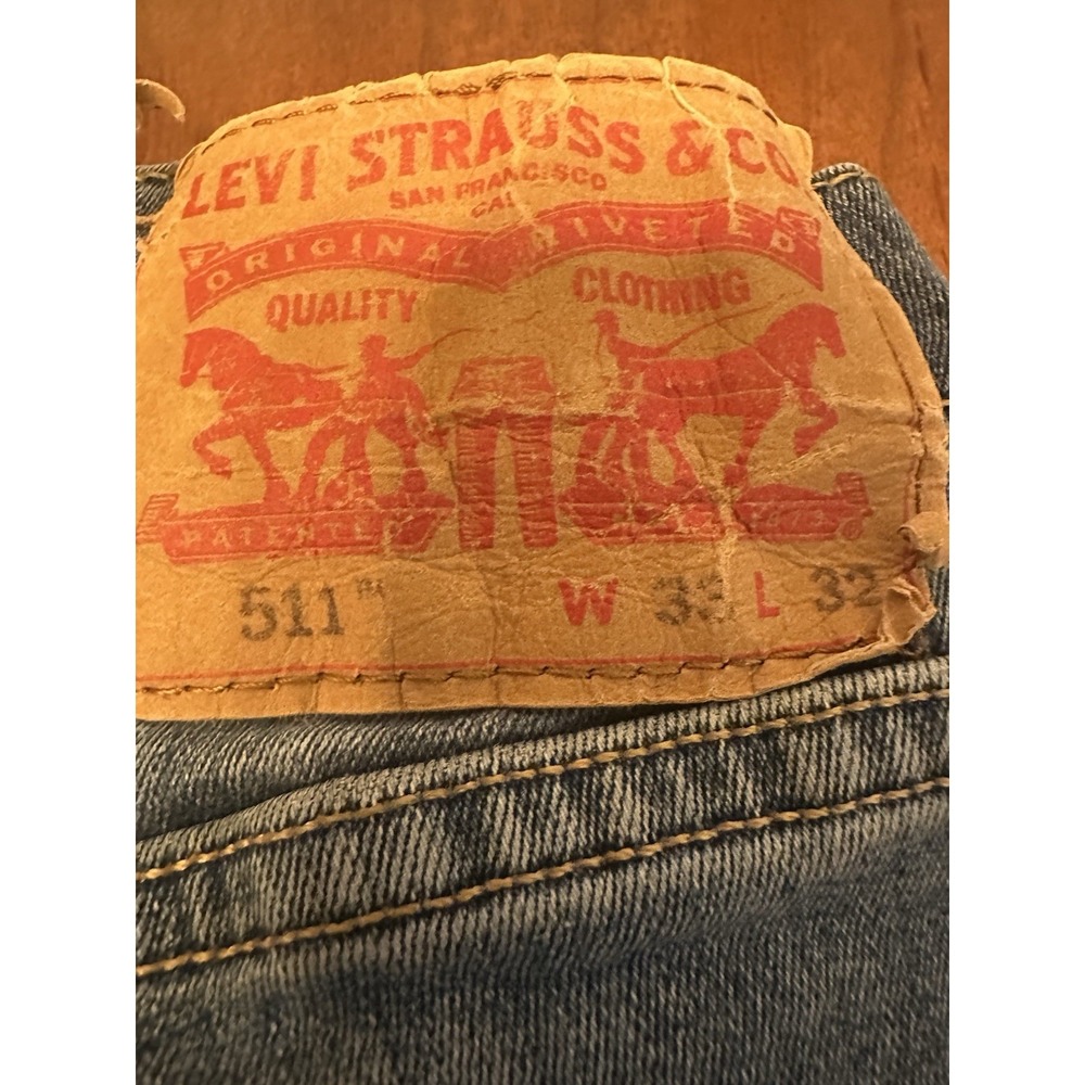 Levi's 511 Men's Jeans 33x32 Medium Wash, Blue, Slim Fit, Straight Denim - Picture 6 of 6